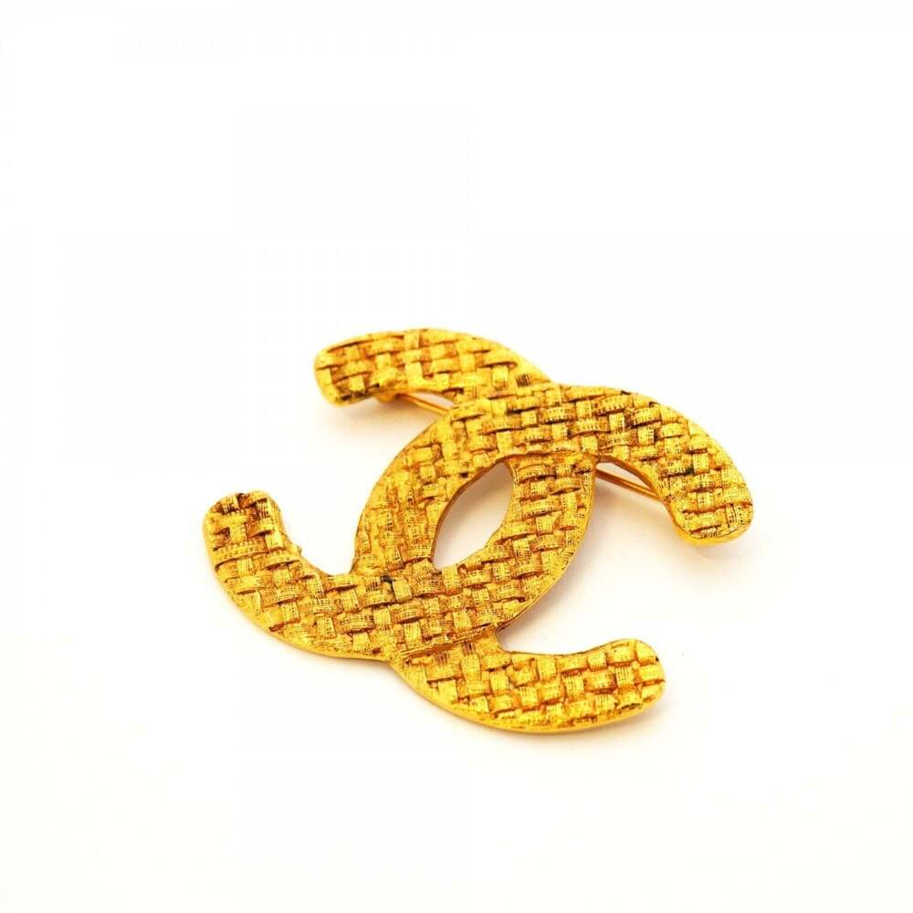 CHANEL Gold Logo Brooch - Picture 2 of 7